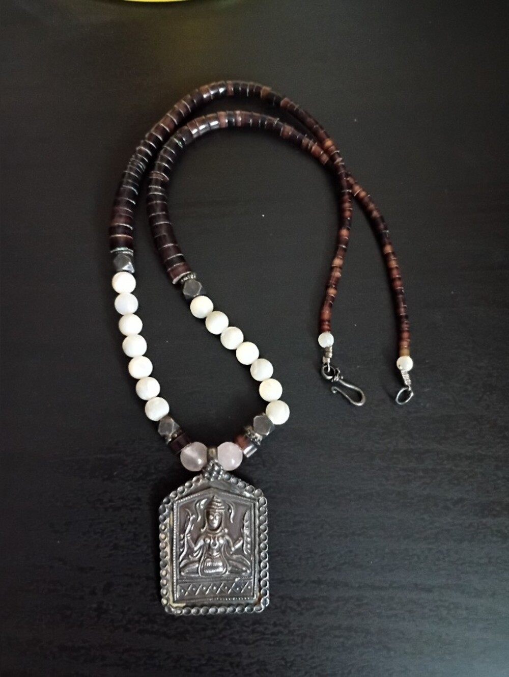 Vintage Silver Hindu Shiva Necklace